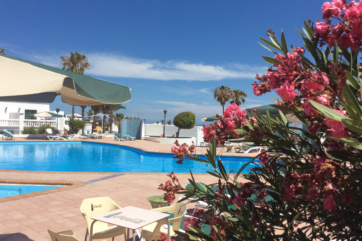 Loma Verde holiday apartment with sea and pool views in Puerto del Carmen, Lanzarote