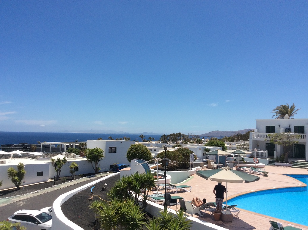 Atlantic sea view from Loma Verde apartment in Puerto del Carmen, Lanzarote