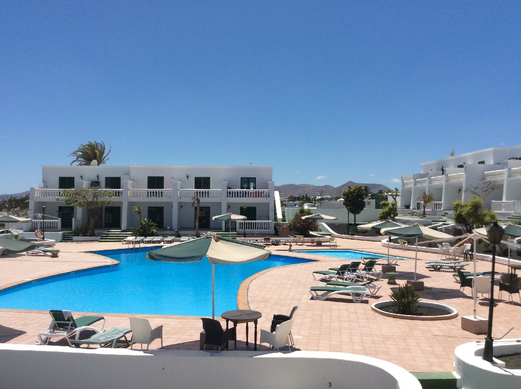 Loma Verde sea view holiday apartment with pool in Puerto del Carmen, Lanzarote